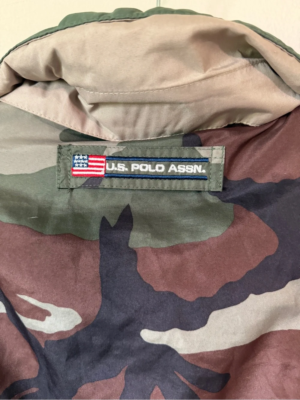 vintage Polo Ralph Lauren camo windbreaker zip up jacket size Large